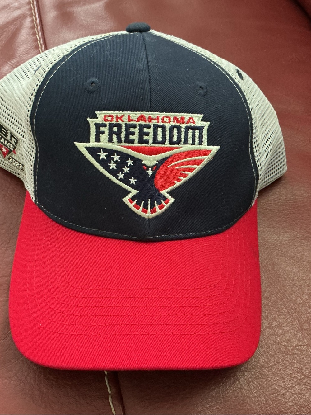 Oklahoma Freedom PBR Team Red & Navy Trucker Hat